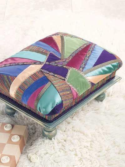 Crazy Quilted Tuffet